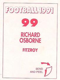 1991 Select AFL Stickers #99 Richard Osborne Back